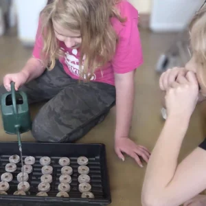 Kids planting seeds